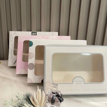 Cutie cadou pentru lenjerie cu capac dublu, design semi-transparent, ambalaj minimalist pentru 3 sau 5 bucăți lenjerie