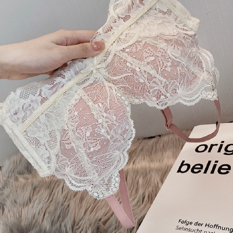 Čipkasti bežični grudnjak za male grudi, push-up, oblikovanje, podesive naramenice, seksi izgled