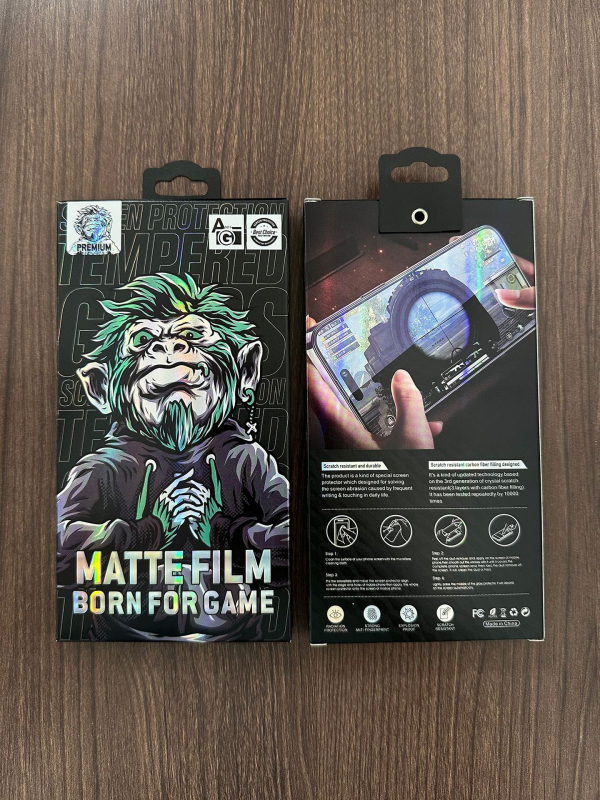 Gorilla kutija za pakiranje zaštitnog filma za zaslon za privatnost mobilnog telefona, kaljeni film, 3D unutarnja ladica i plastični kuka