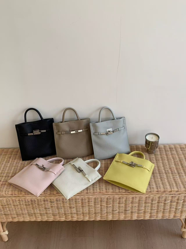 Ženska Kelly Tote torba od teleće kože, vrhunske kvalitete, moderna i profinjena, kompaktna kožna torba preko ramena za telefon, bucket bag