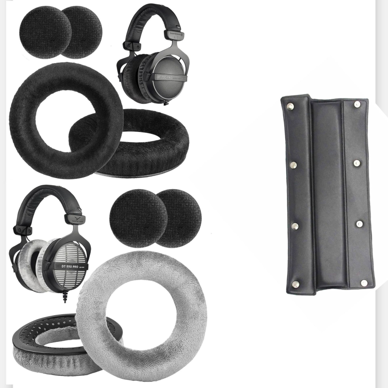 Spužvasti omota Beyerdynamic DT770 za slušalice DT880 DT990 — jastučići za uši i jastučić za pojas za glavu