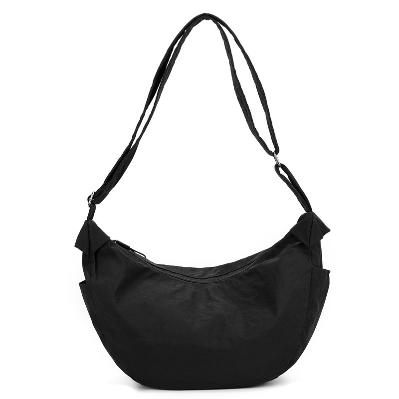 Najlonska ženska torba preko ramena, oblik knedle, gradski minimalistički stil, dimenzije 42×26×11 cm