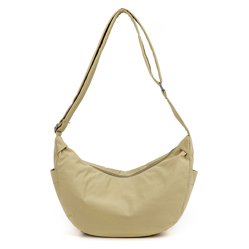 Najlonska ženska torba preko ramena, oblik knedle, gradski minimalistički stil, dimenzije 42×26×11 cm