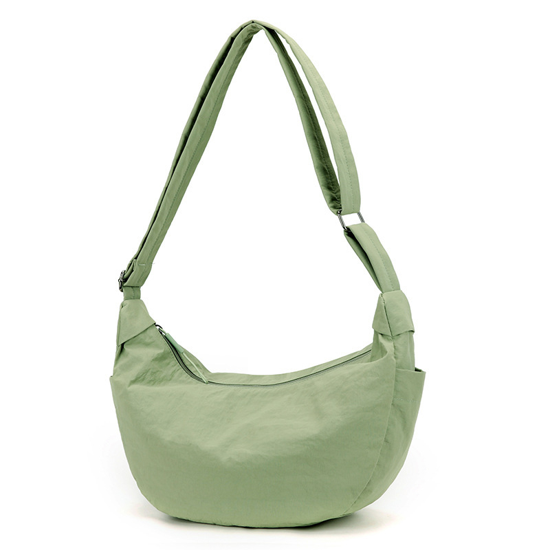 Najlonska ženska torba preko ramena, oblik knedle, gradski minimalistički stil, dimenzije 42×26×11 cm