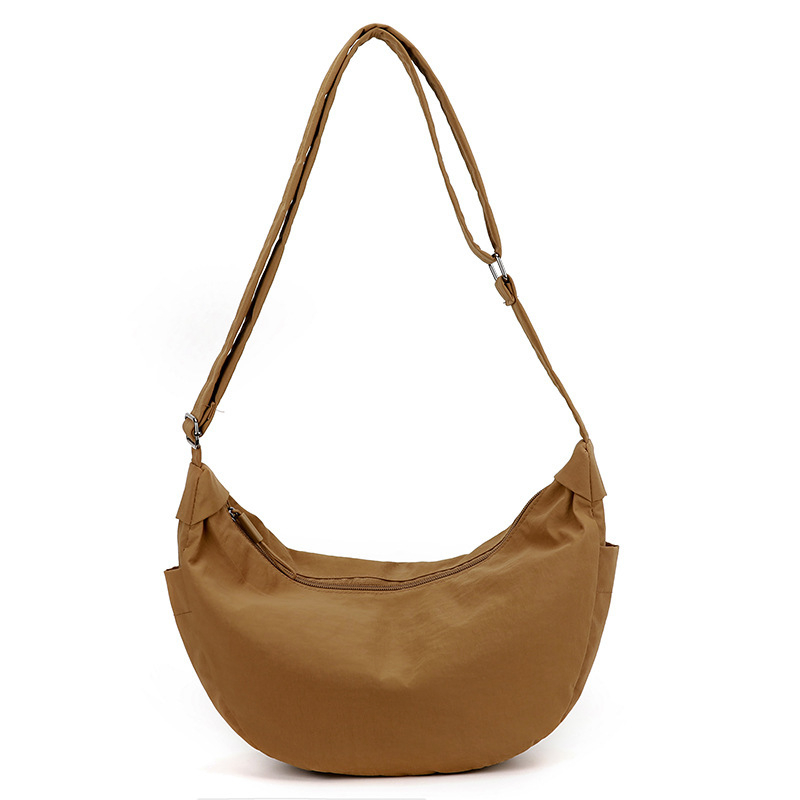 Najlonska ženska torba preko ramena, oblik knedle, gradski minimalistički stil, dimenzije 42×26×11 cm