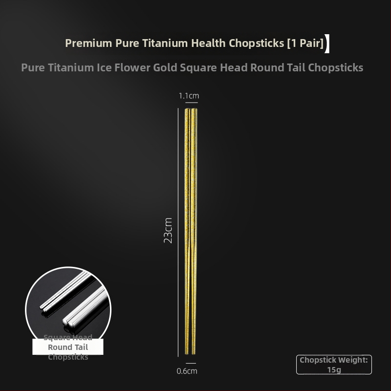 Bețișoare de bucătărie din titan pur, personalizabile, antibacteriene, rezistente la mucegai și coroziune, design Ice Flower, tacâmuri din titan ultra-ușoare pentru acasă și exterior