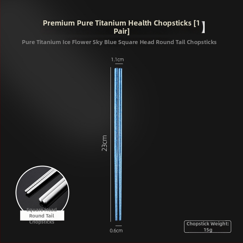 Bețișoare de bucătărie din titan pur, personalizabile, antibacteriene, rezistente la mucegai și coroziune, design Ice Flower, tacâmuri din titan ultra-ușoare pentru acasă și exterior