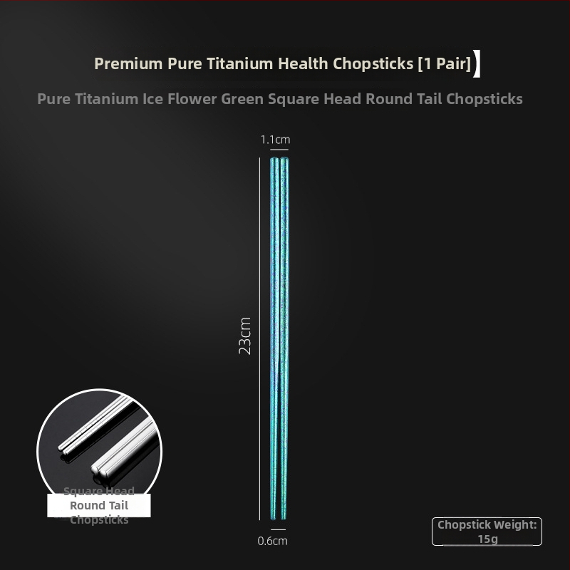 Bețișoare de bucătărie din titan pur, personalizabile, antibacteriene, rezistente la mucegai și coroziune, design Ice Flower, tacâmuri din titan ultra-ușoare pentru acasă și exterior