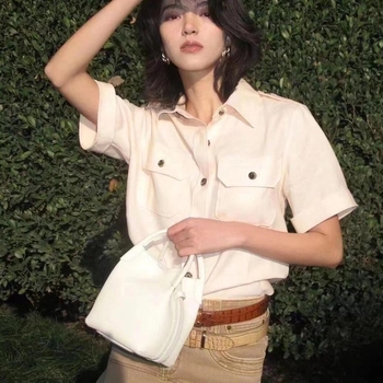 Kožna torba tipa kofa Lorop Lychee uzorka, ručna torba, svestrana za rame ili crossbody, ženska torba