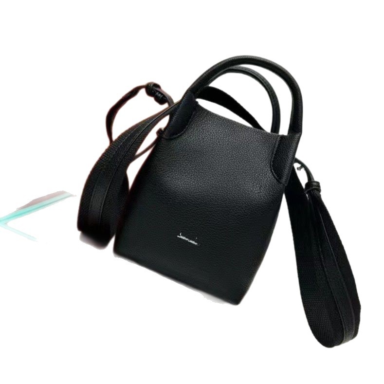 Kožna torba tipa kofa Lorop Lychee uzorka, ručna torba, svestrana za rame ili crossbody, ženska torba