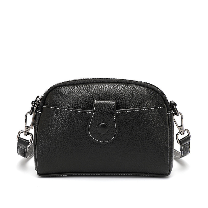 Ženska torbica od prave kože, mala crossbody torba, stilska i praktična za svakodnevnu upotrebu, pretinac za telefon