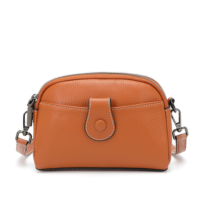 Ženska torbica od prave kože, mala crossbody torba, stilska i praktična za svakodnevnu upotrebu, pretinac za telefon