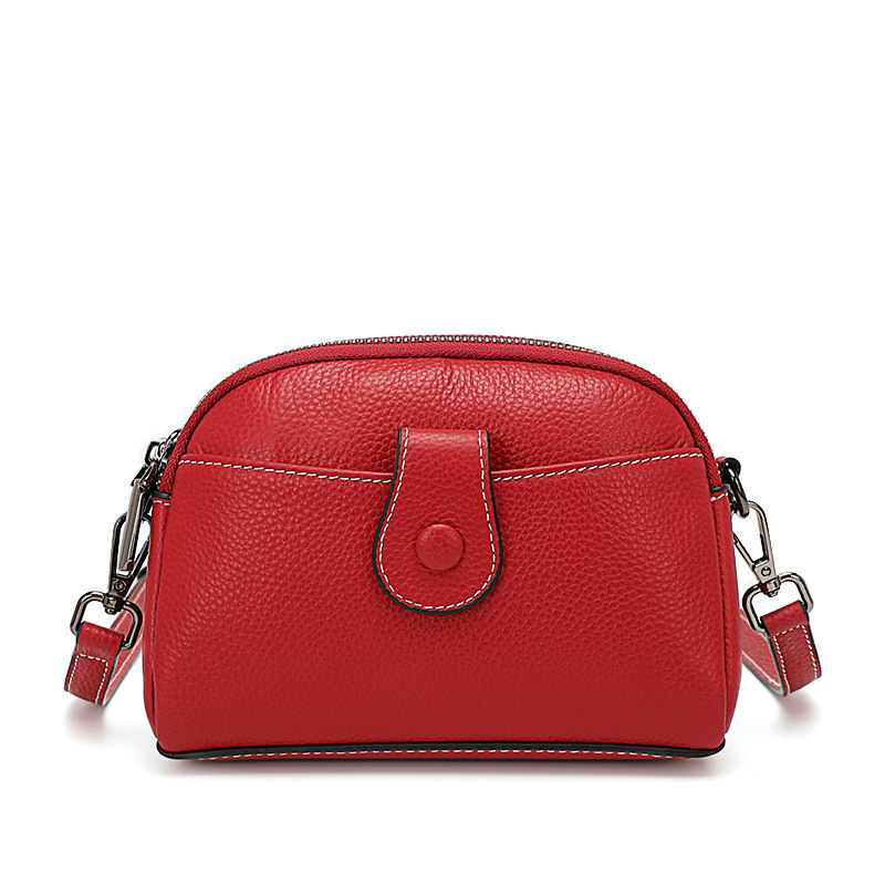 Ženska torbica od prave kože, mala crossbody torba, stilska i praktična za svakodnevnu upotrebu, pretinac za telefon