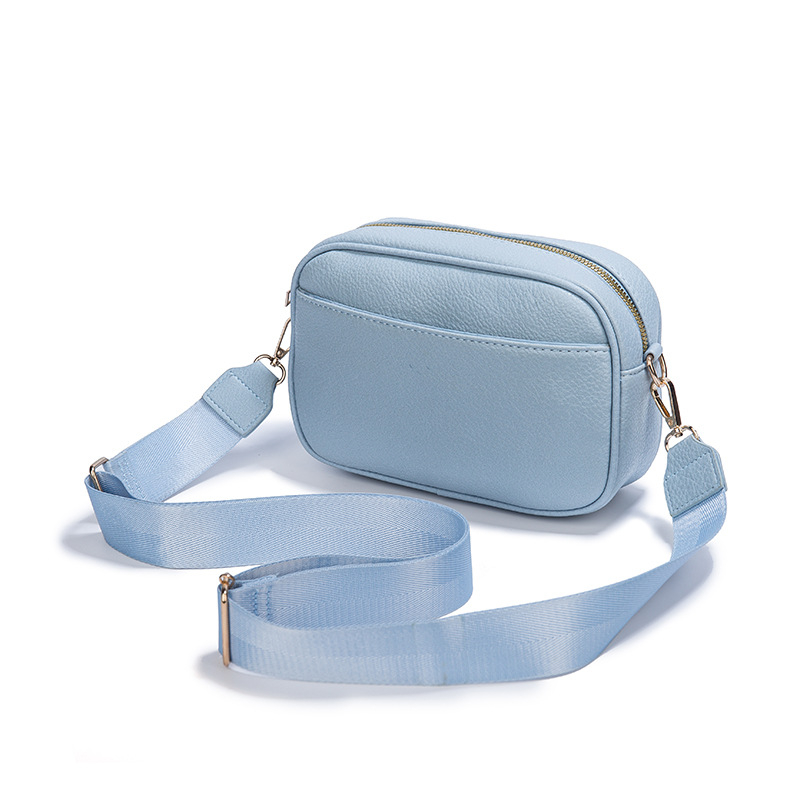 Ženska PU crossbody torba, mala kvadratna forma, jednobojna, zatvarač