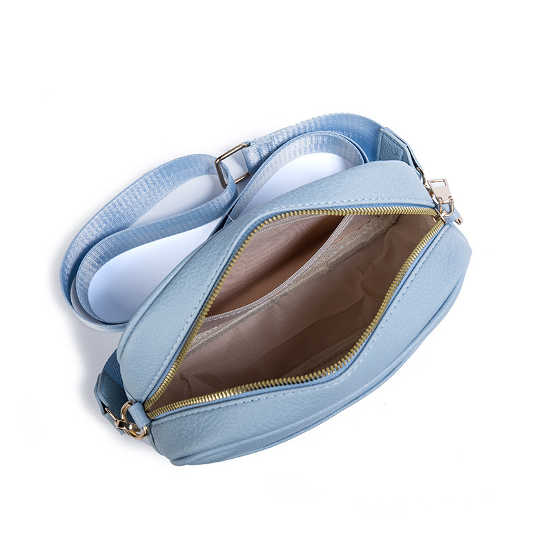 Ženska PU crossbody torba, mala kvadratna forma, jednobojna, zatvarač