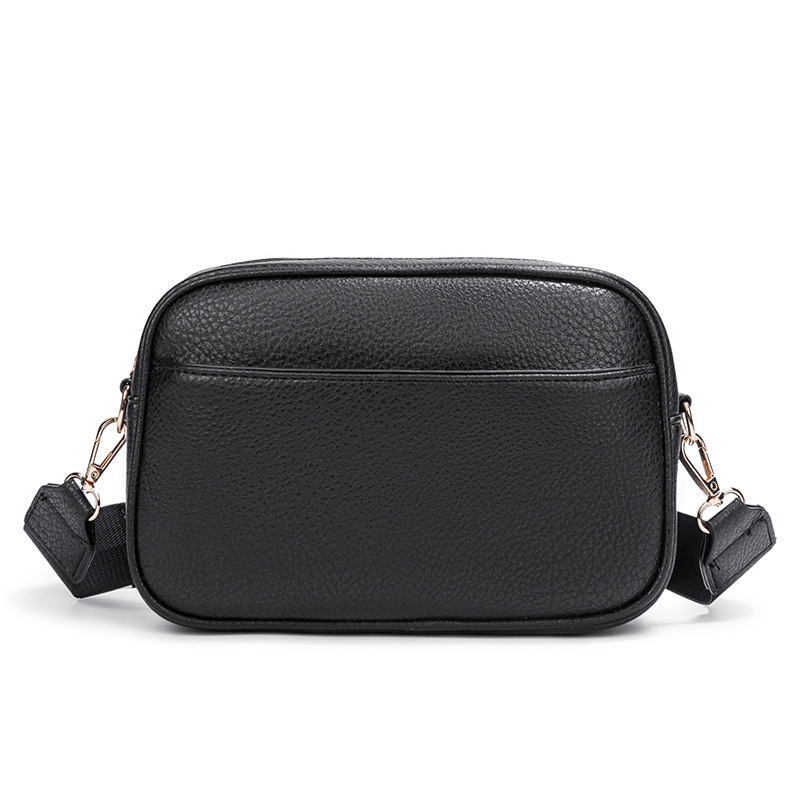 Ženska PU crossbody torba, mala kvadratna forma, jednobojna, zatvarač