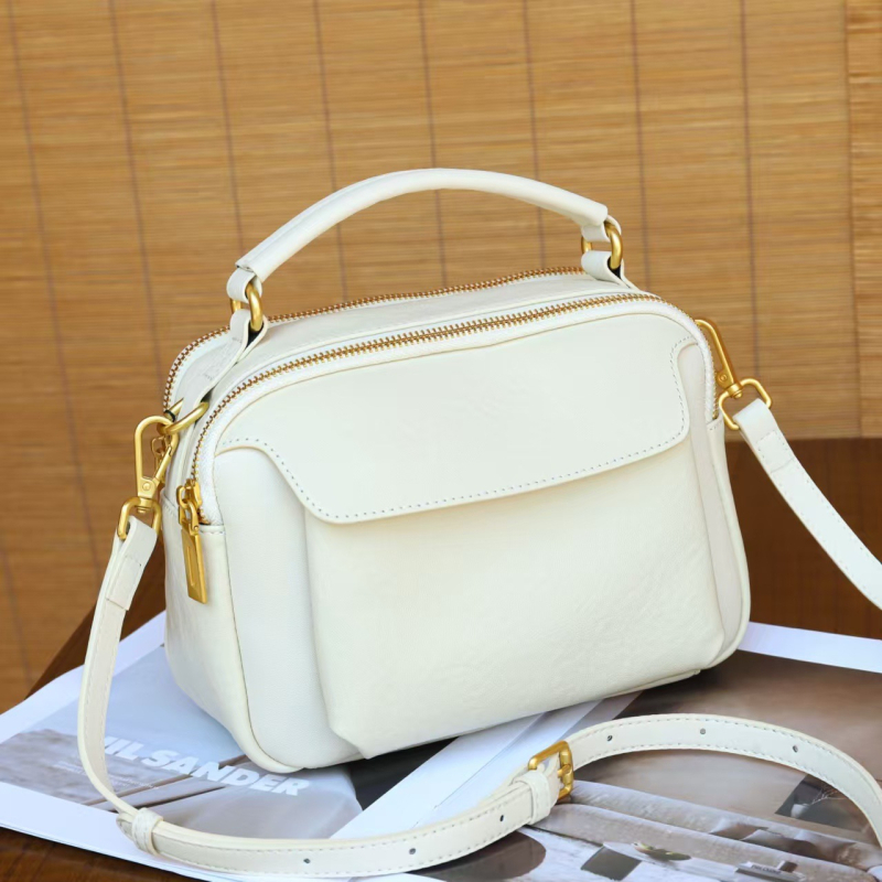 BBYANG Vintage crossbody torbica za žene, od vršnog sloja kože s rastlinskim postupkom obrade