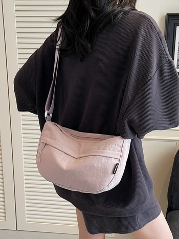 Najlonska crossbody torbica, unisex, svestrana torba preko ramena u dumpling stilu, za vožnju biciklom, vodootporna