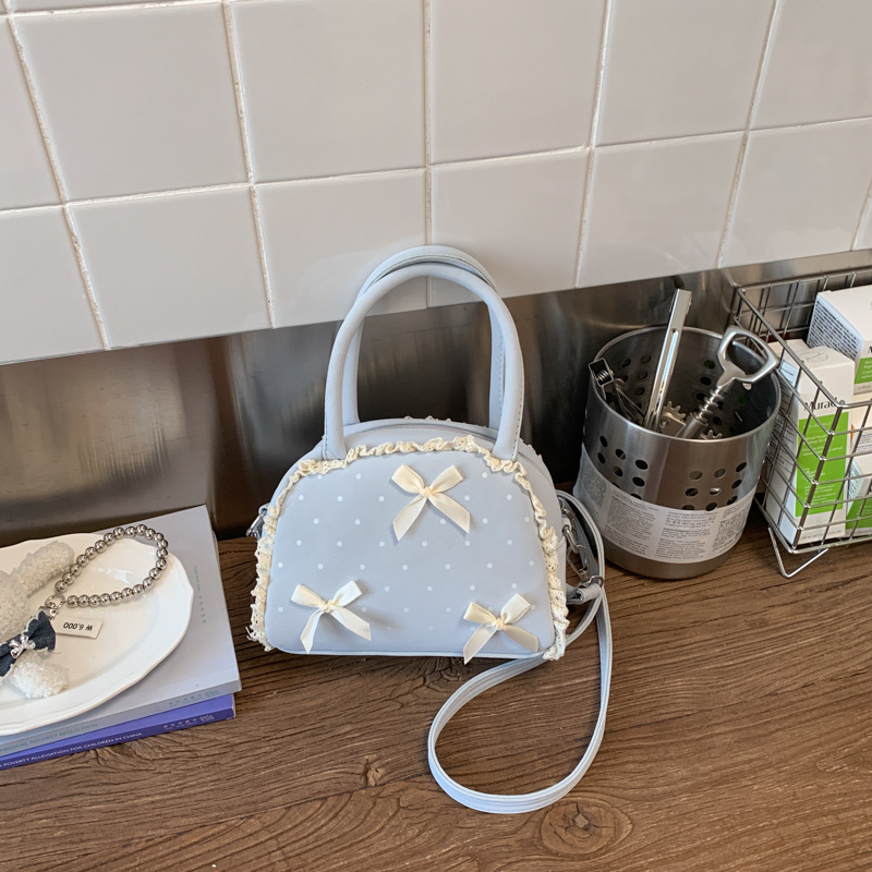 Macaron mini torbica za ruže za žene, s ljupkom mašnicom, preko ramena i crossbody, jastučastog oblika