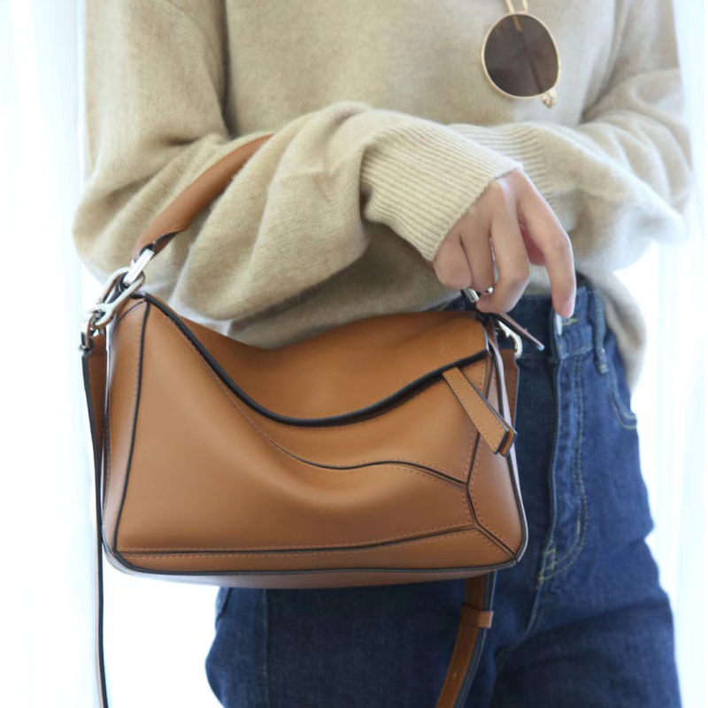 Luojia mini torbica od prave kože – pretvoriva u torbu za nošenje preko ramena, patchwork mekana koža, ženska torba s naramenicom i crossbody