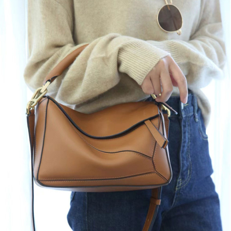 Luojia mini torbica od prave kože – pretvoriva u torbu za nošenje preko ramena, patchwork mekana koža, ženska torba s naramenicom i crossbody