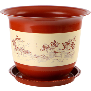 Ghiveci mare din rășină, cu finisaj ceramic imitativ, pentru orhidee și copacul banilor