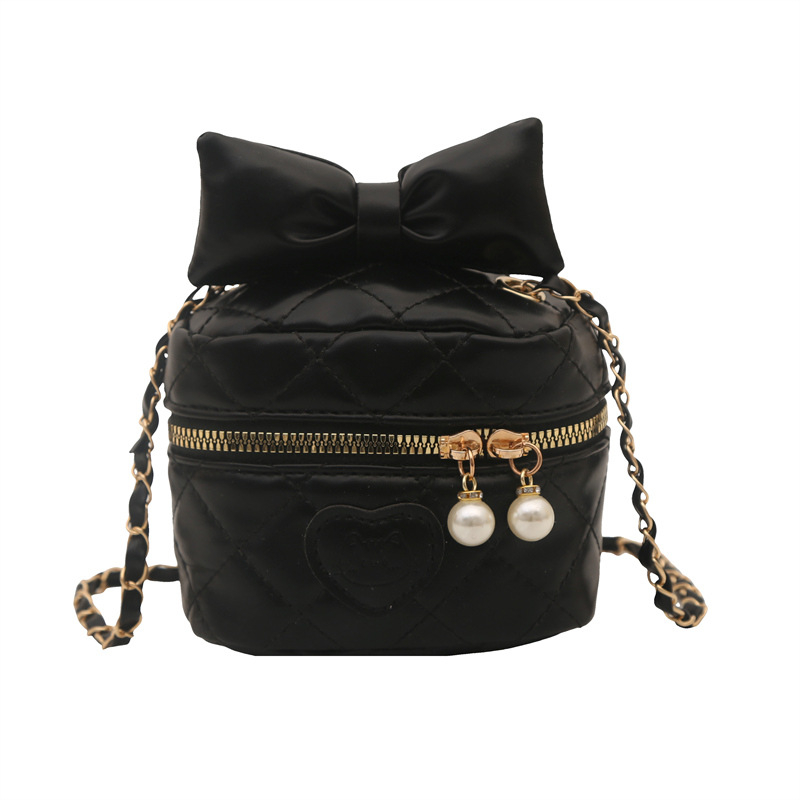 Slatka mini torbica s mašnicom za žene i djecu, prešivana lančana torba, pretinac za ruž, moderna crossbody torba