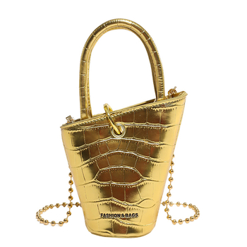 Ženska torba s leopard uzorkom i lancem, bucket stil, retro dizajn, mala crossbody torba za žene, unutarnja pretinica za dokumente i torbica za ruž