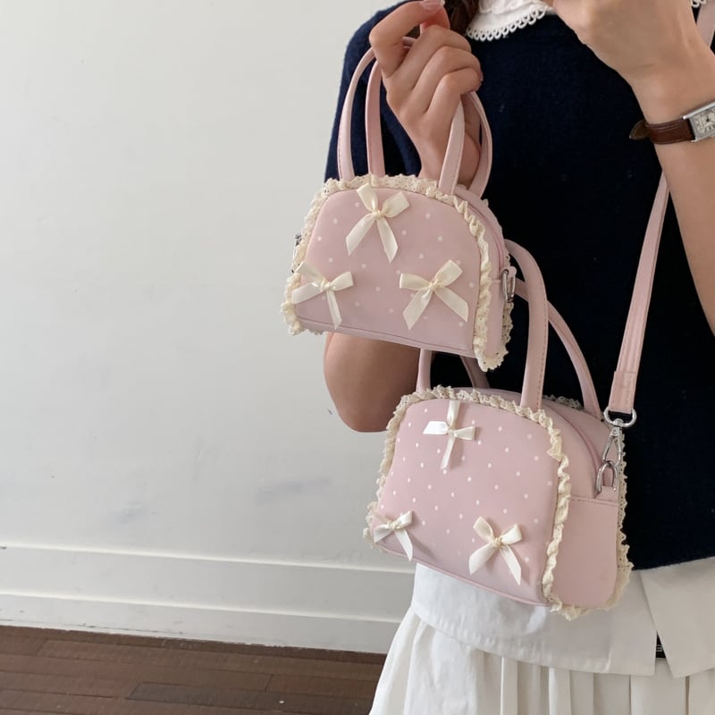 Ženska torbica u stilu macarona, mini torbica za ruž, slatka mašna, školjkast oblik, crossbody torba