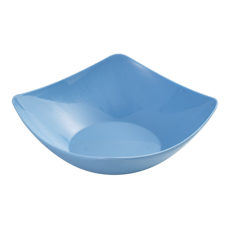Farfurie pătrată în stil Nordic, din plastic, cu bază cu picioare, pentru salate, supe și preparate reci