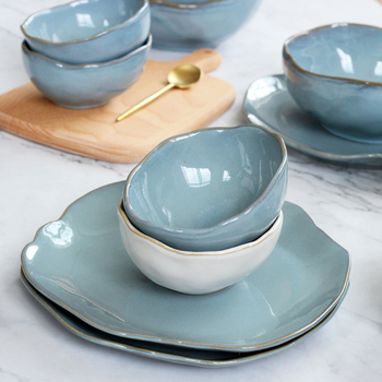 Veselă ceramică nordică, creativă – bol neregulat pentru fructe