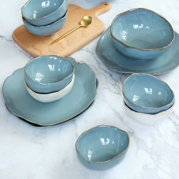 Veselă ceramică nordică, creativă – bol neregulat pentru fructe
