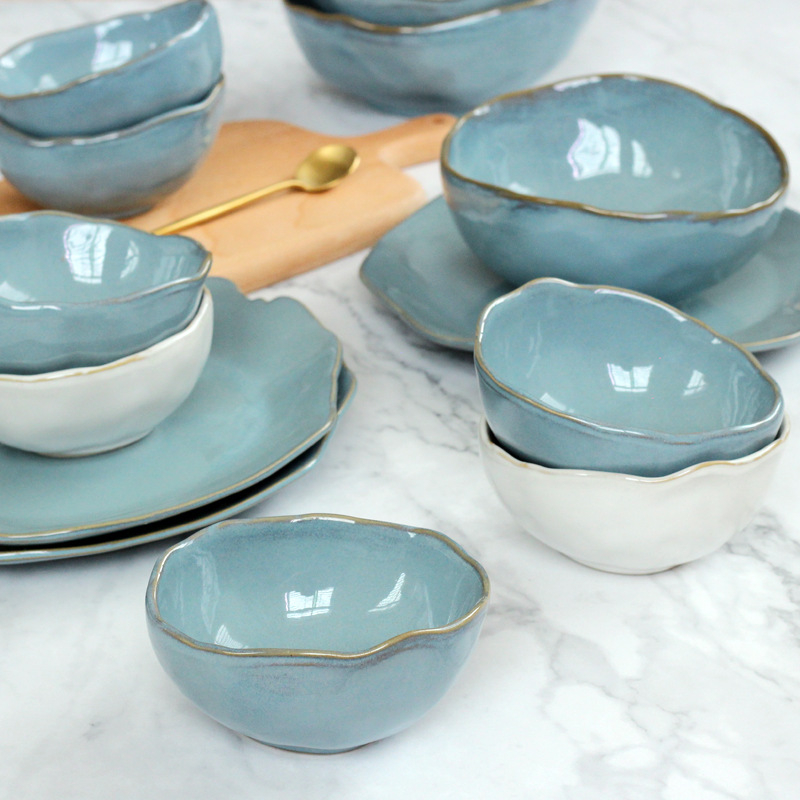 Veselă ceramică nordică, creativă – bol neregulat pentru fructe