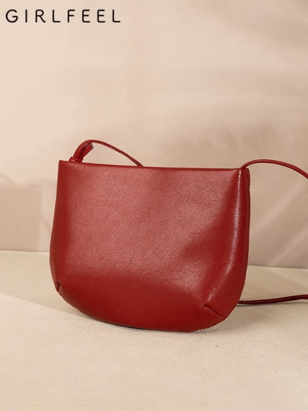 Gofini ženska kožna torba tip sedla, crossbody, mala veličina, gradski stil jednostavan, proljeće 2025