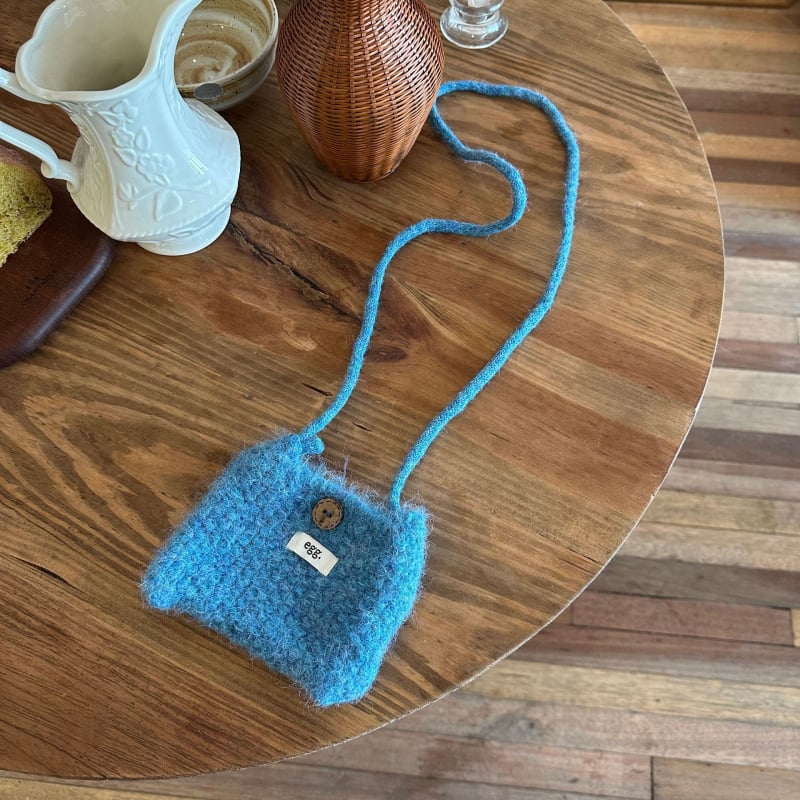 Jiaoduo mini pletena crossbody torbica za mobitel s monokromatskim točkastim uzorkom