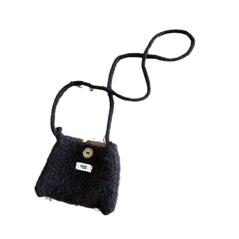 Jiaoduo mini pletena crossbody torbica za mobitel s monokromatskim točkastim uzorkom