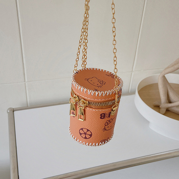 DIY komplet materijala za izradu novčanika za novčiće i mini torbice za šminku — mala cilindrična ženska torba od PU kože s crossbody remenom