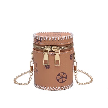 DIY komplet materijala za izradu novčanika za novčiće i mini torbice za šminku — mala cilindrična ženska torba od PU kože s crossbody remenom