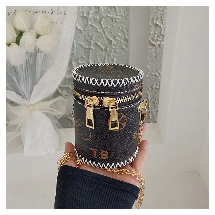 DIY komplet materijala za izradu novčanika za novčiće i mini torbice za šminku — mala cilindrična ženska torba od PU kože s crossbody remenom