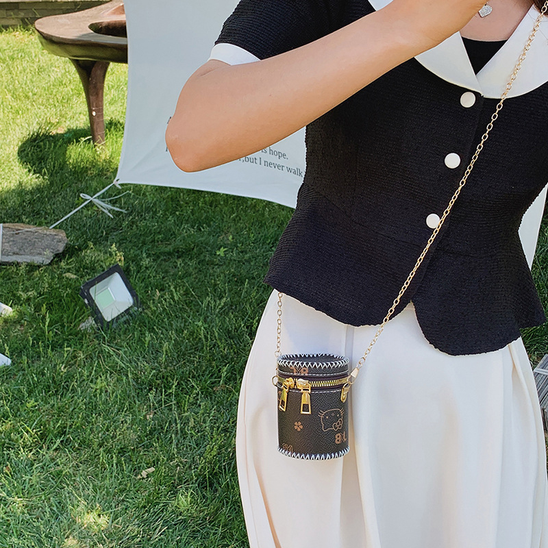 DIY komplet materijala za izradu novčanika za novčiće i mini torbice za šminku — mala cilindrična ženska torba od PU kože s crossbody remenom