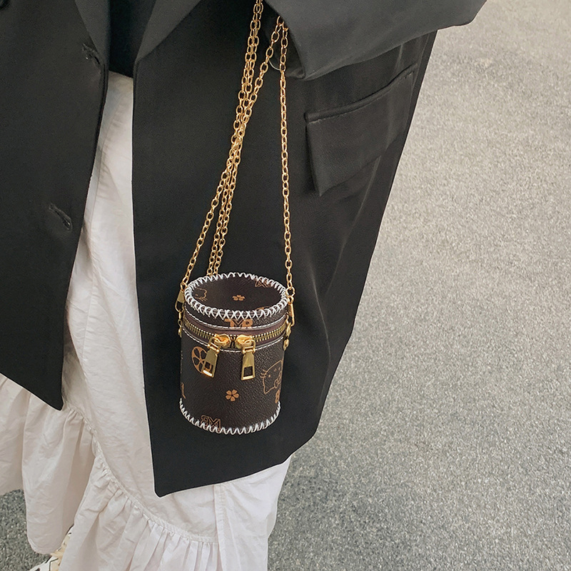 DIY komplet materijala za izradu novčanika za novčiće i mini torbice za šminku — mala cilindrična ženska torba od PU kože s crossbody remenom