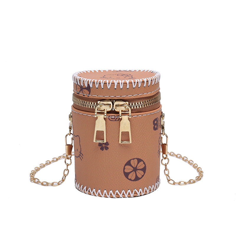 DIY komplet materijala za izradu novčanika za novčiće i mini torbice za šminku — mala cilindrična ženska torba od PU kože s crossbody remenom
