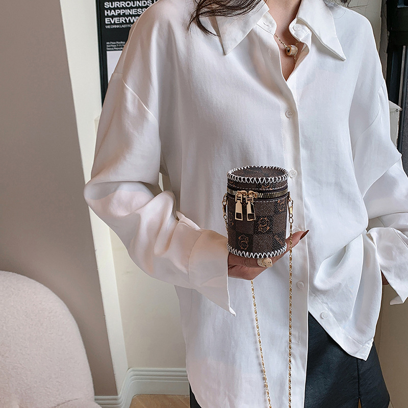 DIY komplet materijala za izradu novčanika za novčiće i mini torbice za šminku — mala cilindrična ženska torba od PU kože s crossbody remenom