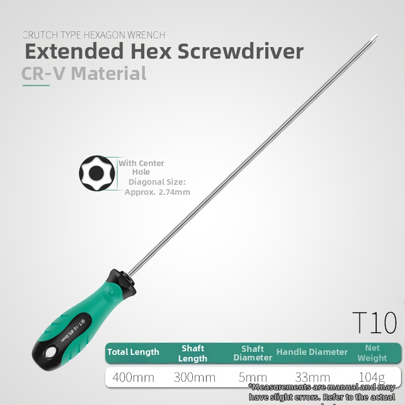 Sada skrutkovačov Torx s predĺženou tyčou 40 cm, veľkosti T5-T30, s dierkami aj bez dierok