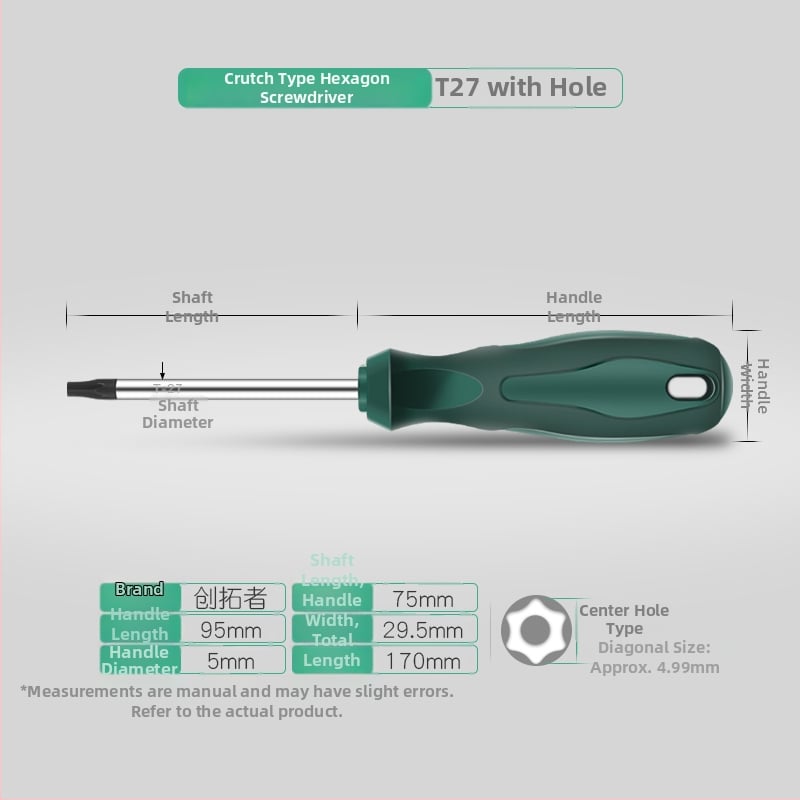 Sada skrutkovačov Torx s predĺženou tyčou 40 cm, veľkosti T5-T30, s dierkami aj bez dierok