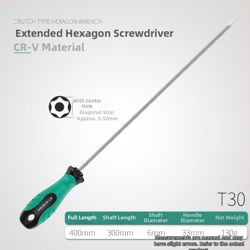 Sada skrutkovačov Torx s predĺženou tyčou 40 cm, veľkosti T5-T30, s dierkami aj bez dierok