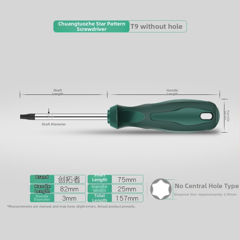 Sada skrutkovačov Torx s predĺženou tyčou 40 cm, veľkosti T5-T30, s dierkami aj bez dierok