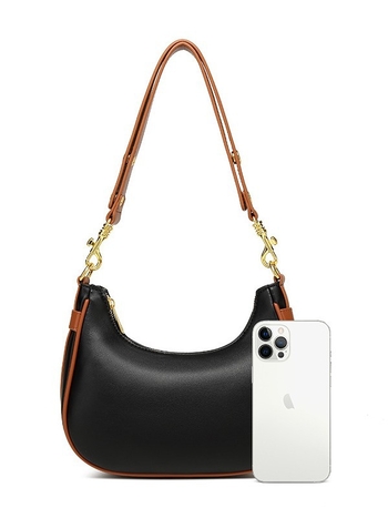Jednobojna torba za podlakticu, retro stil, crossbody na jedno rame, oblik polumjeseca, moda 2025