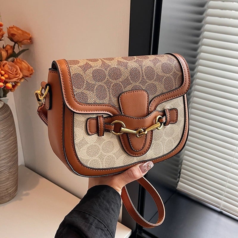 Ženska crossbody torbica u stilu sedla, 2026 novi trend, retro stil, široka naramenica