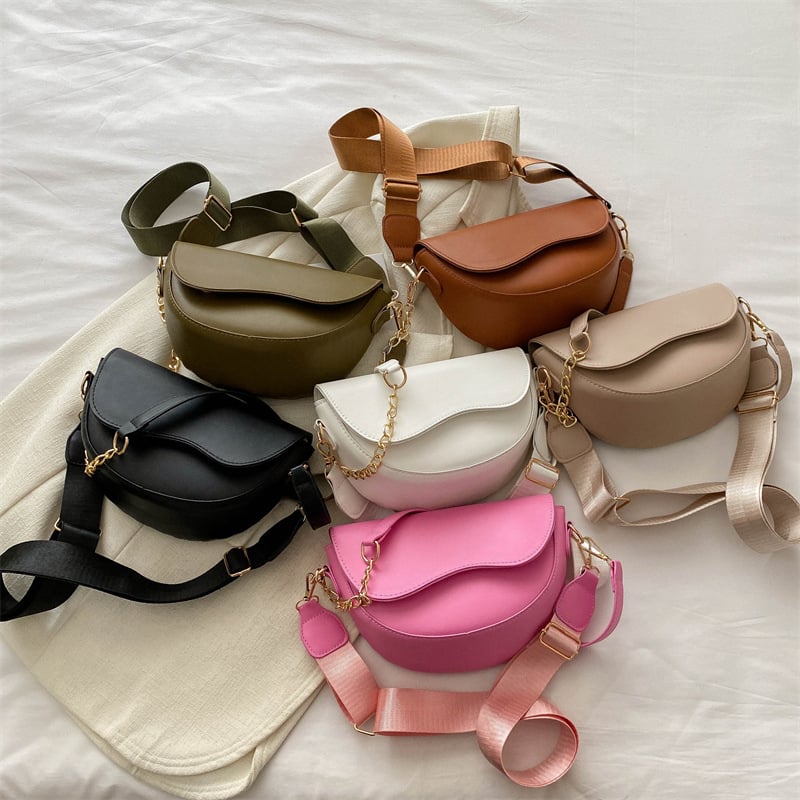 Ženska mala torbica od PU kože, tip sedla, jesen 2024, crossbody s jednom naramenicom, gradski minimalistički stil